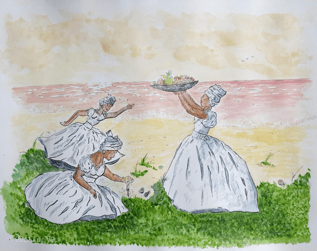 "Offrandes à Iemanjá" [Offerings for Iemanjá]