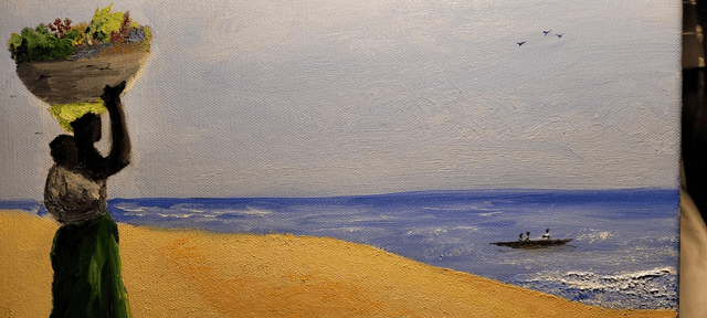 "Un Dimanche à Bassam" [Sunday at Bassam]  (Vendu/Sold)