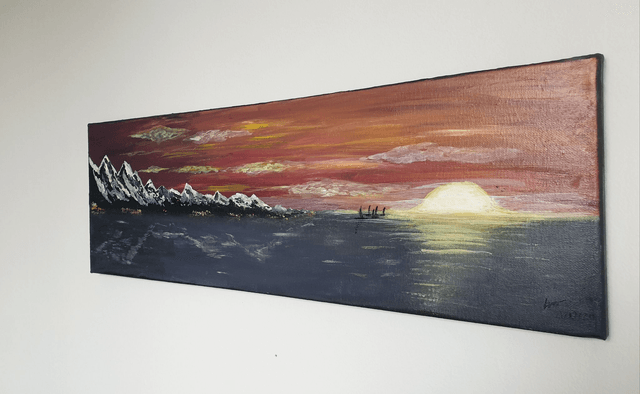 "Coucher sur le Lac" [Sunset over the Lake]