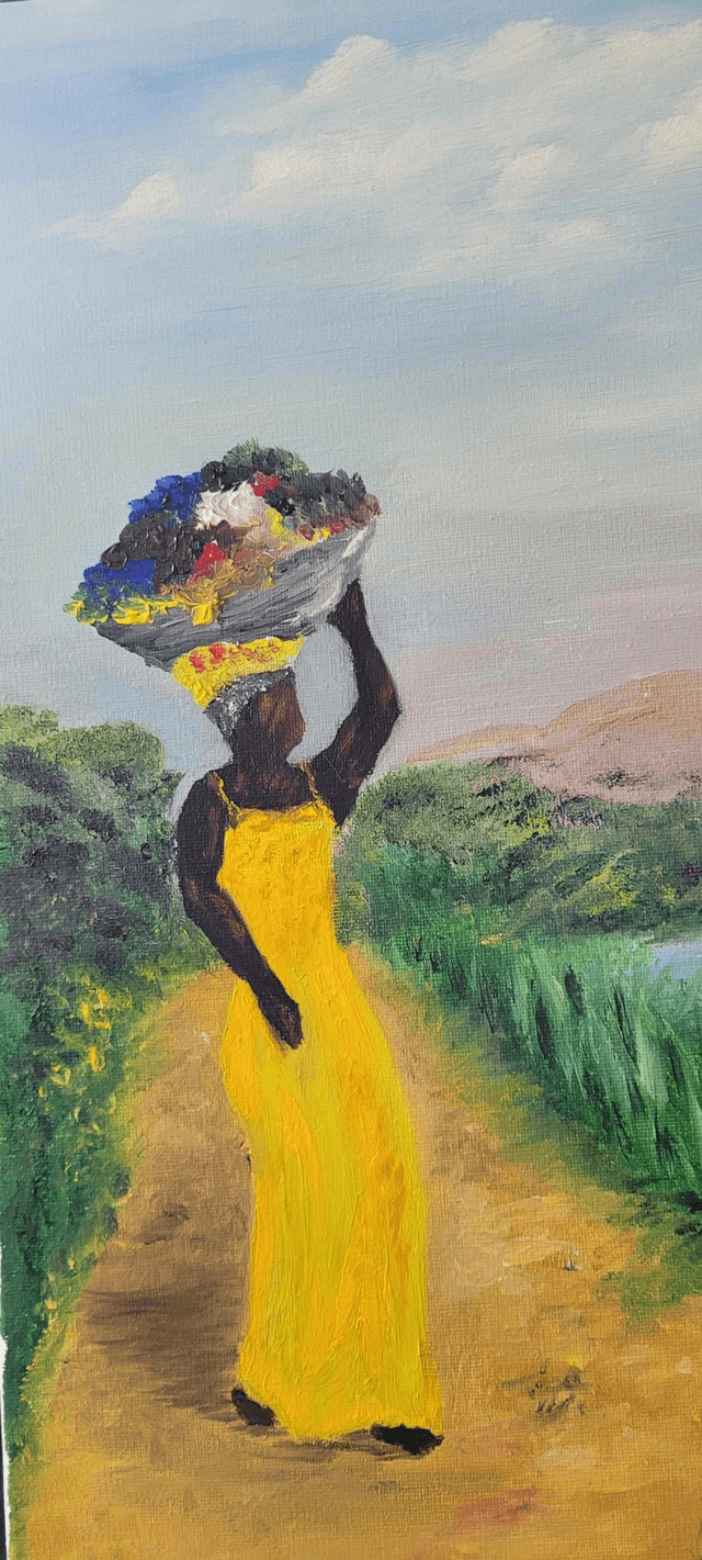 Aminata, la Laveuse du Marigot  (Vendu/Sold)