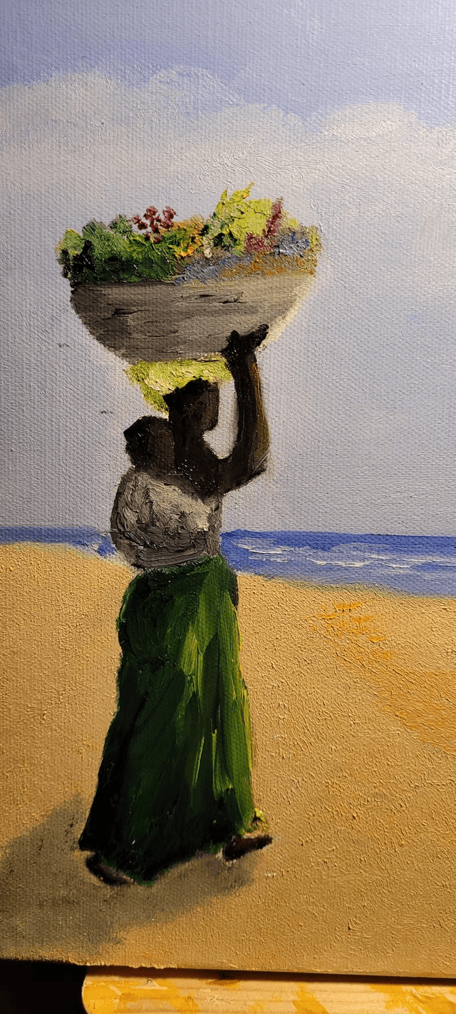 "Un Dimanche à Bassam" [Sunday at Bassam]  (Vendu/Sold)