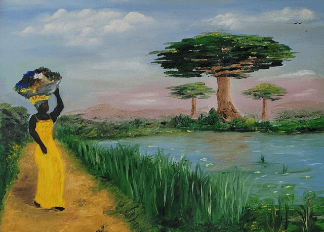 Aminata, la Laveuse du Marigot  (Vendu/Sold)